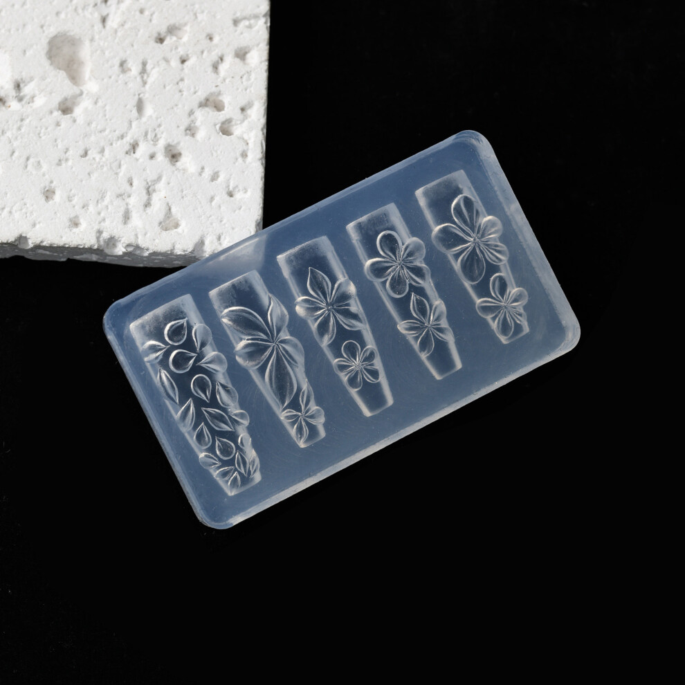 3D Carved Nail Stencils Set Of 13Pieces Exquisite Jades Design For Acrylic 52pattern