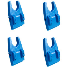 4Pcs Fishing Rod Holder with Guide Rings Space Easy Installation on Box Bucket Red