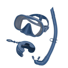 Diving Mask Scubas Mask Spearfishing Mask Freediving Water Mask Tempered Glass Navy Blue
