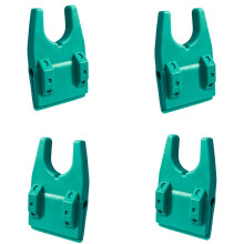 4Pcs Angling Rod Brackets Waterproof Soft Comfortable Grip for Dock Green