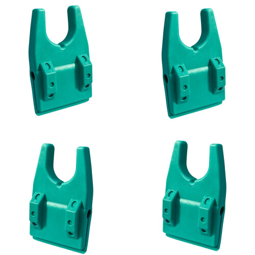 4Pcs Angling Rod Brackets Waterproof Soft Comfortable Grip for Dock Green