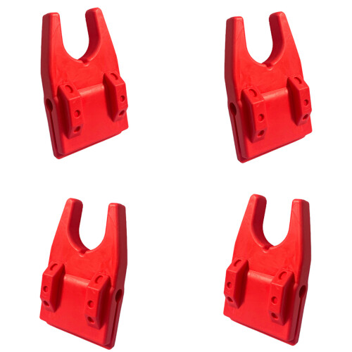 4Pcs Angling Rod Brackets Waterproof Soft Comfortable Grip for Dock Blue