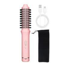 Thin preciousstone Hair Brush For Safe Damage complimentary Styling Pink