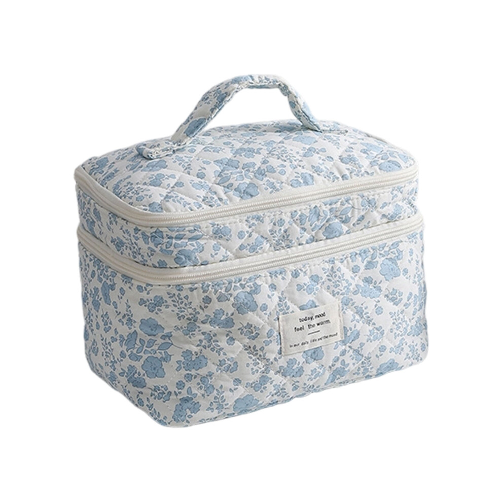 Trendy Floral Pattern Cosmetic Bag Ergonomic And Convenient Makeup Bag WH large