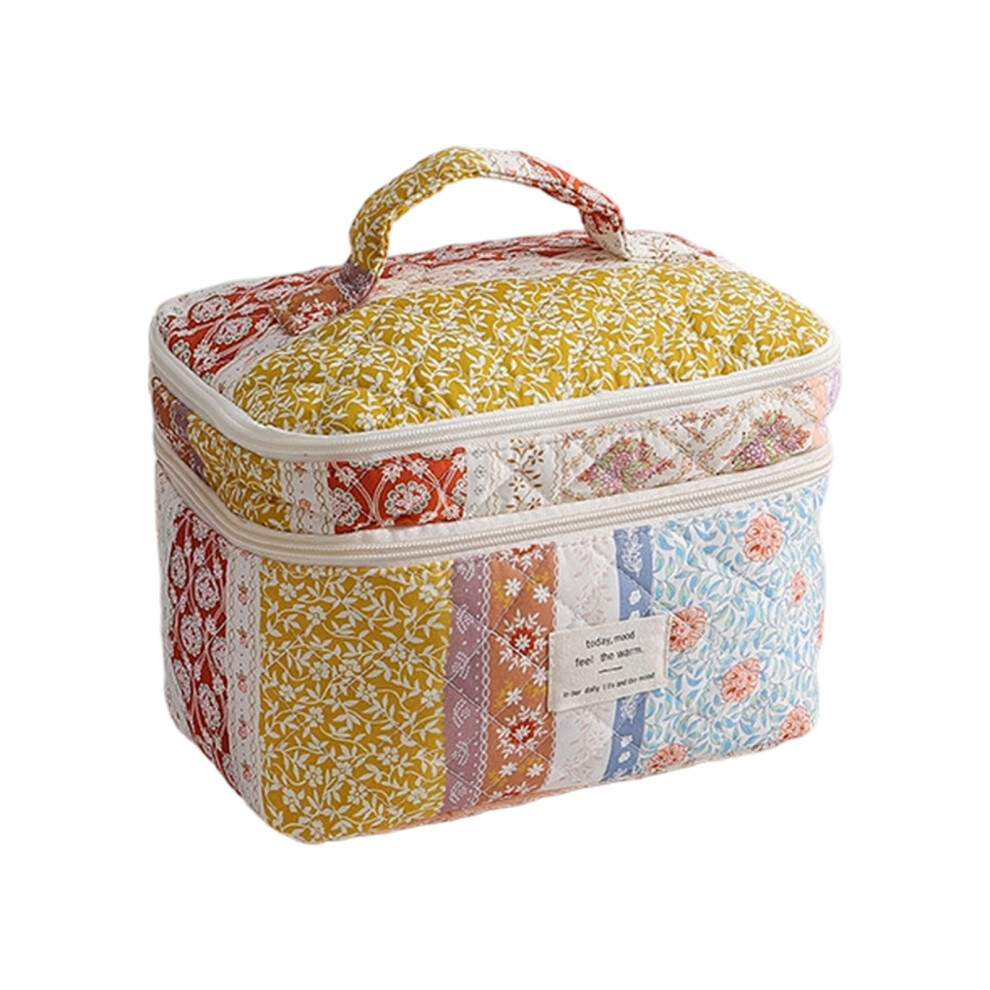 Travel Cosmetic Bag Stylish Floral Pattern Toiletry Bag For Contrasting colors large