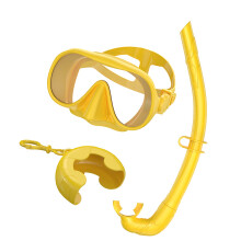 Scubas Goggles Tempered Glass Antileak Diving Panoramic Wide Views Snorkel Mask A