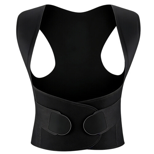 Elastic Pose Support Belt Back Brace For Office Worker And Students Black XXL