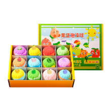 12Pcs Colorful Themed Bath Ball For Kids Gentle Skincare Relaxation Bath Ball FIRUTBALL