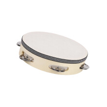 Professional Tambourine Smooth Surfaces Performances Hand Drum Wood Texture 3