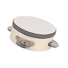 Professional Tambourine Smooth Surfaces Performances Hand Drum Wood Texture 1