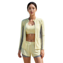 Comfortable Swim Clothes Set 3 Piece Design Swimming Costume Water Sports Outfit Yellow L