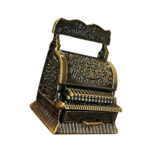 Nostalgic Miniature Metal Cash Register Model Statue Figure For Display And Play