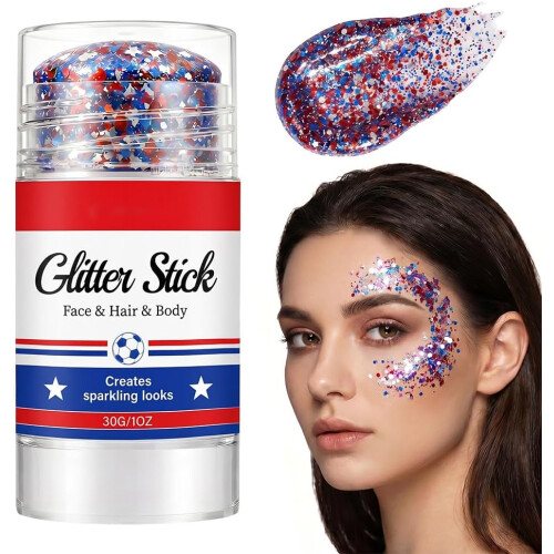 (size_name, #B) 4 juli glitter stick, #A, 1 stuk