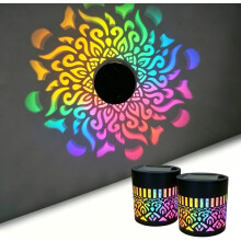 (RGB, -) Dekoracyjne słoneczne światła mandala, RGB wodoodporne na stopnie tarasu (duplikat 1623)