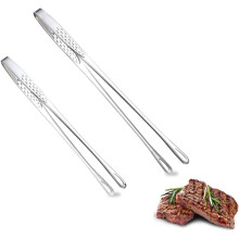 (Small + Large, -) Stainless Steel Korean BBQ Heavy Duty Grill Tongs & Cooking Tweezers