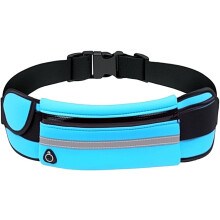 (Blue, -) Waterproof Anti-Theft Invisible Waist Bag & Running Belt with Bottle Holder