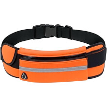 (Orange, -) Waterproof Anti-Theft Invisible Waist Bag & Running Belt with Bottle Holder