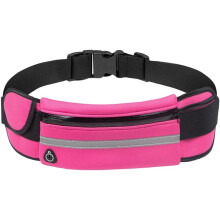 (Pink, -) Waterproof Anti-Theft Invisible Waist Bag & Running Belt with Bottle Holder