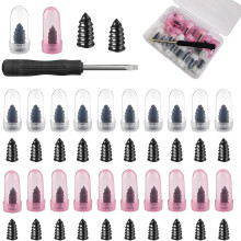 (20 Pcs, -) Kit chiodi gomma riparazione pneumatici, 2 misure, inserimento a vite rapido
