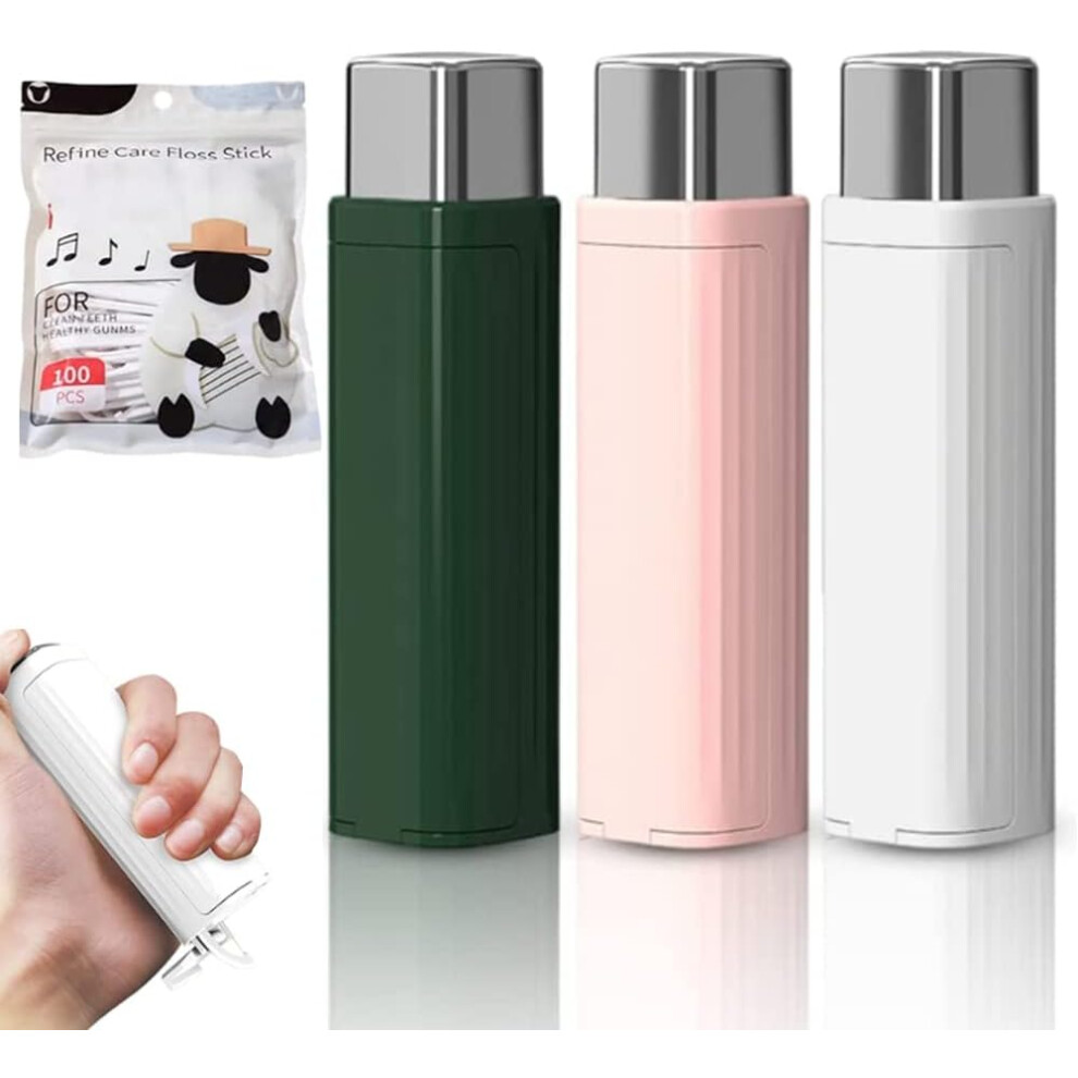 Oimg (Size_name, D) Portable Floss Dispenser Â Dental Floss Picks Case With 100Pcs Refill