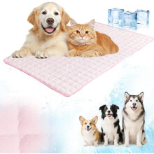 (Pink, X-Large) Chladicí podložka pro psy, přenosná, pratelná