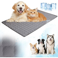 (Black, X-Small) 2025 Hunde Kühlmatte, Blau, X-Small, 1 Stück, Waschbar, Selbstkühlend, Sommer, Kühldecke, Hunde, Katzen, Sofa, Auto