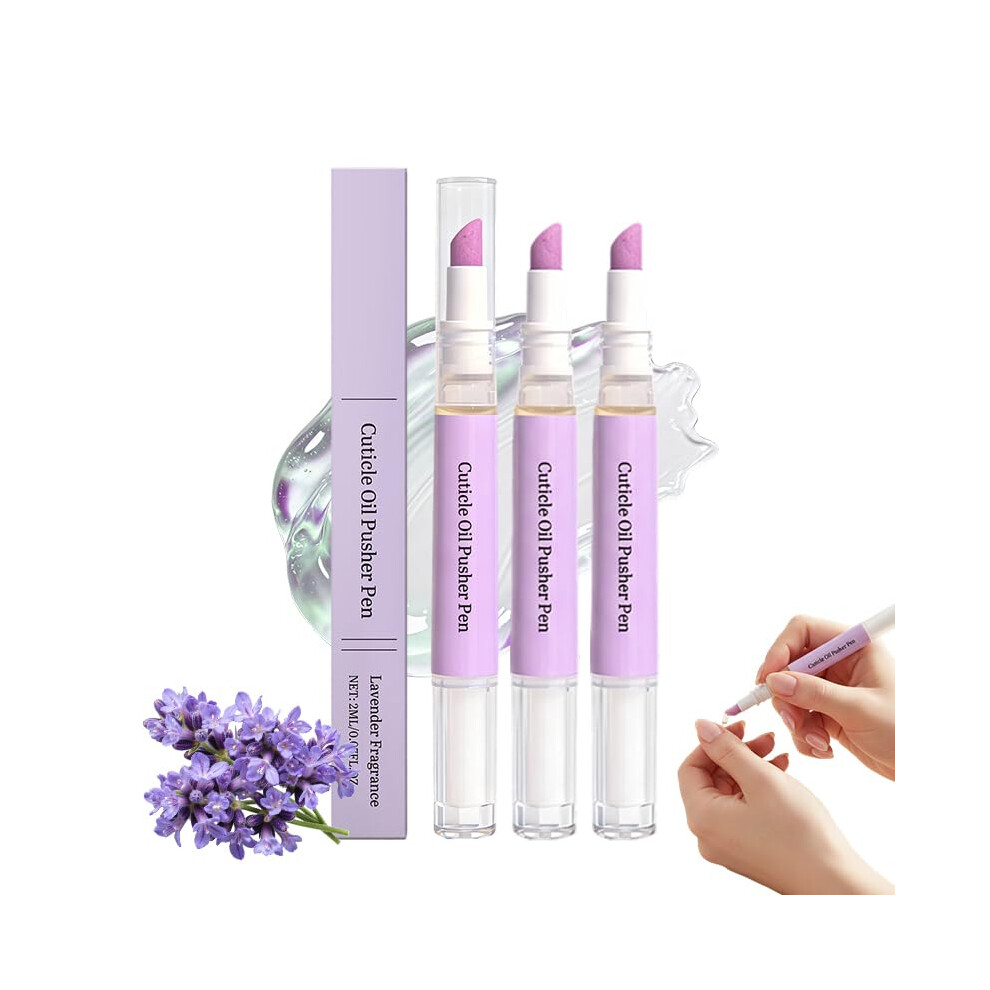 Oimg (3Pcs, -) 2-In-1 Cuticle Oil Pusher Pen Â Ceramic Pusher & Nail Oil, 4Pcs