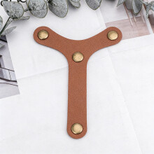 Premium Soft PU Luggage Securing Strap For Business And Vacation Use Brown
