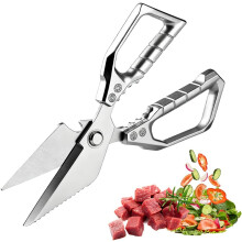 (Silver, -) Ciseaux cuisine robustes inox doré, coupe-os volaille