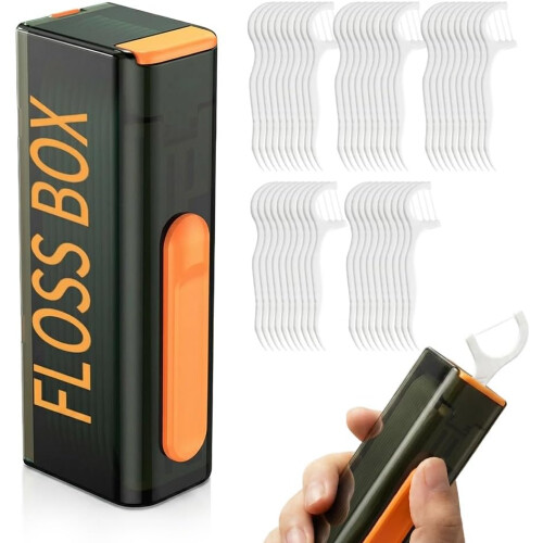 (1 Set, -) Draagbare floss dispenser, 2 set