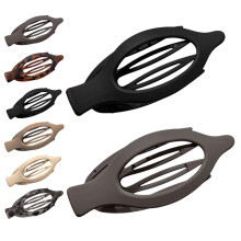 (Black & Light Brown, -) Matte Flat Claw Hair Clips for Women, for Driving & Office Styling