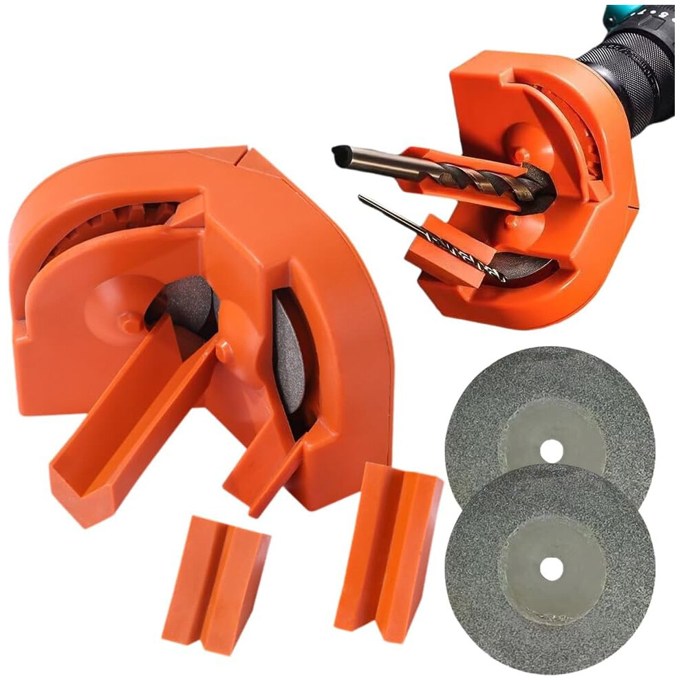 (Orange, -) Multi-Function Drill Bit Sharpener Â For Grinder With 2 Wheels, Orange 5437706946601