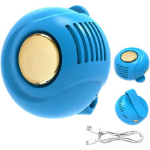 (Blue, -) Mini ventilateur sans pales portable clip, bleu
