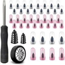 (20+20 pcs, -) Kit chiodo gomma riparazione pneumatico, tipo vite a vuoto, auto moto