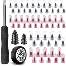 (30+30 pcs, -) Kit chiodo gomma riparazione pneumatico, tipo vite a vuoto, auto moto