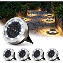 (Cool Light, -) Wodoodporne lampy solarne na zewnątrz, 8 LED, lampka ścieżkowa do ogrodu