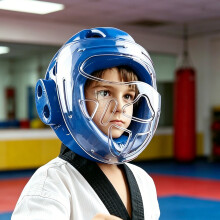 Professional Grade Taekwondo Head Protections Gear With Fit Secure Design Red XL
