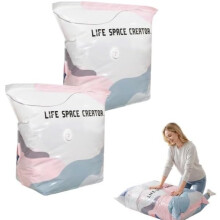 (size_name, Medium) 5er-Vakuumbeutel, keine Pumpe, für Kleidung, Bettwäsche, Reisen