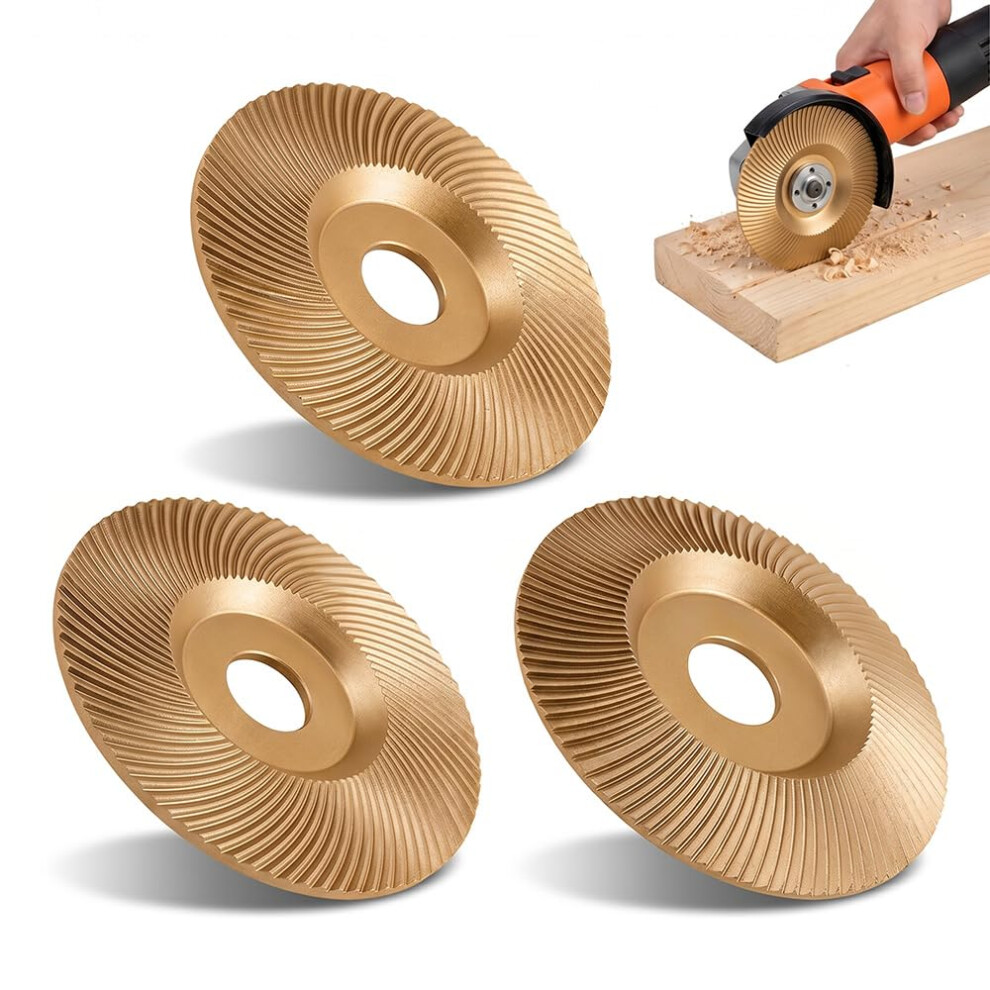 (Gold, -) Wood Grinding Disc Set For Angle Grinder Â 3Pcs Carving Disc For Sanding 5437706949794