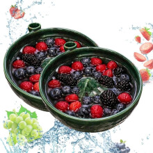 (2pc, -) 1er-Beerenwaschschale, Keramik, 360 drehend, für Obst, Gemüse