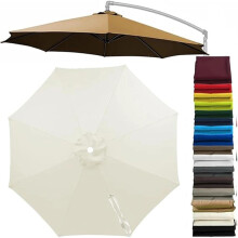 (White-1, 8ft/8 Ribs) Patio cantilever sateenvarjon vaihtokatos