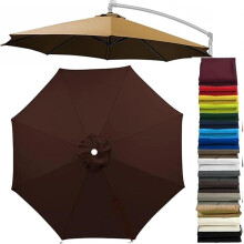 (Brown, 8ft/8 Ribs) Patio cantilever sateenvarjon vaihtokatos