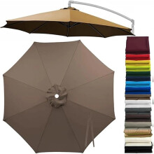 (Dark Taupe, 10ft/8 Ribs) Patio cantilever sateenvarjon vaihtokatos