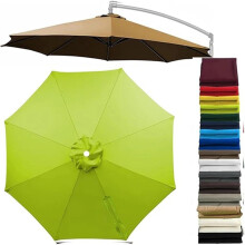 (Mint Green, 10ft/8 Ribs) Patio cantilever sateenvarjon vaihtokatos