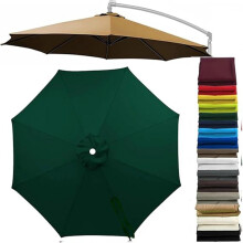 (Dark Green, 10ft/8 Ribs) Patio cantilever sateenvarjon vaihtokatos