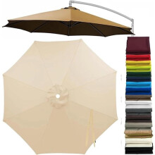 (Beige, 10ft/8 Ribs) Patio cantilever sateenvarjon vaihtokatos