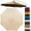 (Beige, 10ft/8 Ribs) Copertă umbrelă terasă 2.4/3m 1