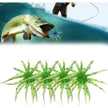 (Green, -) 4 st sjöborre fiske beten – fuzzy dice TPR mjukbete för öring & saltvatten