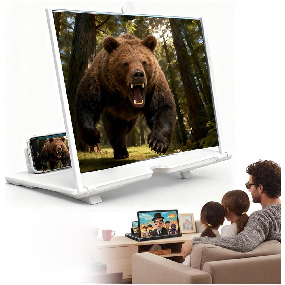 (, 10In) Screen Magnifier For Cell Phone Â 3D Hd Foldable Amplifier For Movies White 5437706951261