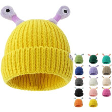 (Yellow, One Size) 1er-Leuchtende Monster-Mütze, gestrickt, für Frauen, Mädchen